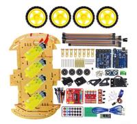 for 4wd Smart Robot Car Kit, for arduino R3, Line Tracking, IR Obstacle | Line Tracking, IR Obstacle Avoidance, Wireless Remote Control, For STEM Education And for arduino Projects