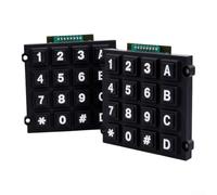 for 4x4 for matrix Keypad Module 16 Keys 2-Pack Black for 4x4 | 16 tactile keys, for 4x4 grid layout, row-column scanning, for ideal for arduino, for raspberry Pi projects