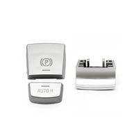 For 5 7 Series For X3 For X4 For X5 For X6 M5 For F01 F02 Electronic Parking Brake Switch P Button Cover Handbrake Parking Brake Servo Motor(B Silver 1 Set)