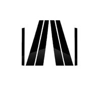 For 5 Series E60 E61 Sedan 2004-2010 Window Trim Cover BC Column Sticker Pillar Posts Gloss Black Styling Strip RESPUNEKBAH