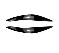 For 5 Series F10 F11 2011 2012 2013 2014 Car Eyelid Front Headlight Eyebrow Cover Eye Lid Trim Sticker Accessories(Gloss BlacK)