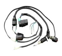 For 50 70 90 110 125 140 150 160cc Pit Dirt Bike Wiring Harness Kill Switch Ignition Coil Spark 5 Pin AC CDI Magneto Stator Ignition Coil