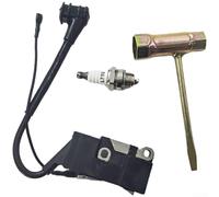 For 52 58 59 Gas Chainsaw High Output Ignition Coil Replacement Part Metal Rubber Build Quick Installation Compact Factor Reliable Spark For Cold Or Hot Weather Efficient Engine Operation