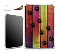 for 6.8" Kindle Paperwhite 11th Gen-2021/Kindle Paperwhite Signature Edition Case, Slim Soft Silicone Lightweight Clear Military-Grade Corners Shock Absorbent Case, Color Wood Dog Paws