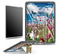 for 6" All-New Amazon Kindle 11th Generation 2022 (Model:C2V2L3) Case, Clear Military-Grade Corners Shockproof Case with Built-in Kickstand Soft Bumper, Spring Wild Flowers