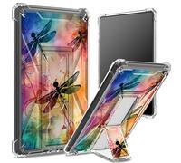 for 6" All-New Amazon Kindle 11th Generation 2022 Soft Case, Transparent Back with Color Dragonfly, Corner Protection Shockproof Cover with Hard Kickstand