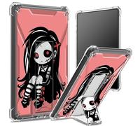 for 6" All-New Amazon Kindle 11th Generation 2022 Soft Case, Transparent Back with Cute Zombie Girl, Corner Protection Shockproof Cover with Hard Kickstand