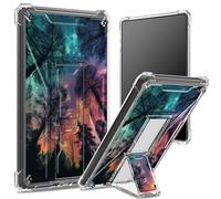 for 6" All-New Amazon Kindle 11th Generation 2022 Soft Case, Transparent Back with Forest Galaxy, Corner Protection Shockproof Cover with Hard Kickstand