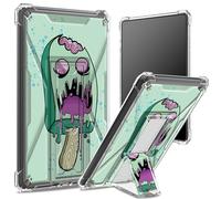 for 6" All-New Amazon Kindle 11th Generation 2022 Soft Case, Transparent Back with Zombie Ice Cream, Corner Protection Shockproof Cover with Hard Kickstand