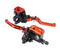 For 7/8" 22 Mm Motorcycle Handlebar Master Cylinder Levers Handle Hydraulic Brake Pump Clutch Clutch Brake Lever Set(Orange)
