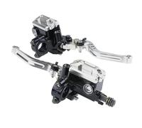 For 7/8" 22 Mm Motorcycle Handlebar Master Cylinder Levers Handle Hydraulic Brake Pump Clutch Clutch Brake Lever Set(Silvery)