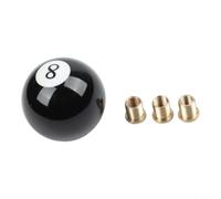 for 8 Ball Gear Shift Knob Acrylic Manual Car Black Round Ball Brass | Retro for 8 Ball design fits most manual cars includes three brass adapters easy installation acrylic durability