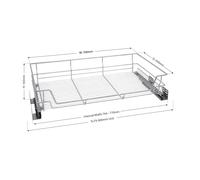 (for 800mm unit) Pull out Cabinet Wire Baskets Soft Close Runners
