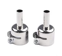 For 850 852D Hot Air Soldering Station Nozzle, Stainless Steel Welding Tip with Locking Screw, Compatible with for AOYUE 906 968 6028, Heat Accessory(2PCS 8mm)