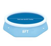 (FOR 8FT INFLATABLE POOL) Solar Pool Cover for 8, 10, 12 & 15ft Inflatable Fast Set Paddling Swimming Pool