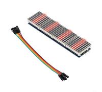 for 8x8 Dot for Matrix LED Display Module with 5P Line for Arduino, for Raspberry Pi and Microcontrollers, 4-in-1 Serial Interface Driver for Common Cat(RED)