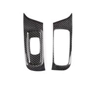 for 911 718 2013-2021 Real Carbon Fiber Interior Door Window Lift Switch Panel Cover Car Styling Frame Cover Stickers Car Styling Interior(Black)