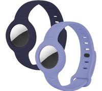 for a irtag Bracelet for Kids air Tags-2 Pack, Adjustable Soft Silicone Waterproof & Shockproof Anti-Lost GPS Tracker Bracelet, Compatible with air Tags for Kids for Boys and Girls（Multi-Color）