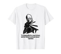 for A Man to Learn Epictetus Value Graphic T-Shirt, Men, White, XL