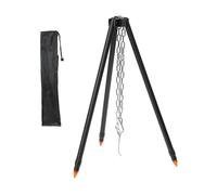 For a secure outdoor cooking grill rack, the rust-proof camping tripod with non-slip feet is suitable for barrioy terrain multifunctional outdoor grill stand