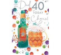 For A Special Dad 40 40th Today Beer Happy Birthday Card Lovely Verse