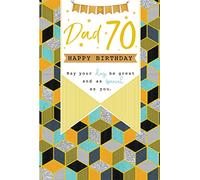 For A Special Dad 70 70th Today Bunting Happy Birthday Card Lovely Verse