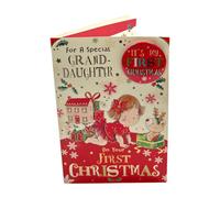 For A Special Granddaughter Badge First Christmas Card