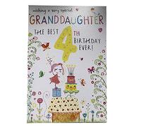 For A Special Granddaughter on Your 4th birthday card - Cute Bear 7825CG