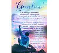 For A Special Grandson Mountain Sentiments Happy Birthday Card Lovely Verse