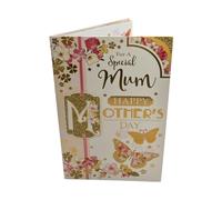 For A Special Mum 8 Pages Insert Luxury Gold Mother's Day Card