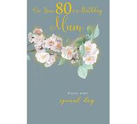 For A Special Mum 80 80th Today Flowers Happy Birthday Card Lovely Verse