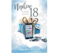 For A Special Nephew 18 18th Today Phone Happy Birthday Card Lovely Verse