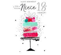 For A Special Niece 18 18th Today Cake Happy Birthday Card Lovely Verse