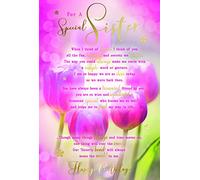 for A Special Sister Sentiments Tulips Happy Birthday Card Lovely Verse