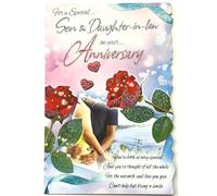 For a Special Son and Daughter in Law on Your Wedding Anniversary Card lovely verse
