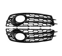 For A-Udi A3 8P S Line 2009 2010 2011 2012 Black/Chrome Car Fog Lamp Grille Grill Fog Light Cover Mesh Honeycomb Hex Fog Lamp Grill