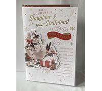 For A Wonderful Daughter & Your Girlfriend At Christmas Card Champagne/Silver Ice Bowl/Red Words(PRELUDE47976)