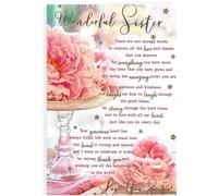 for A Wonderful Sister Birthday Card - 6" X 9"