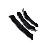 For A1 2011-2019 Bright Black Carbon Fiber Pattern Front Bumper Splitter Lip Diffuser Spoiler Body Kit Protector(Gloss Black)