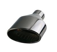 For A2/a3/a4/a5/a6/a7/a8 Car Exhaust Tip Polish Stainless Steel Rolled/oval Outlet Slant End Pipe Rear Tail Throat(Black,R)