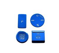For A3 2021 Car Center Console Engine Start Buttons Sequins Decoration Electronic Handbrake Switch Trim Accessories Frame Cover(Blue)