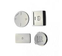 For A3 2021 Car Center Console Engine Start Buttons Sequins Decoration Electronic Handbrake Switch Trim Accessories Frame Cover(Silver)