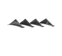 For A3 8P 8V A4 B8 A5 A6 Q3 Q5 RS5 RS6 RS7 S3 S4 Universal Spoiler General Shark Fin Car Rear Bumper Lip Diffuser 4pcs/set(Carbon Fiber Look)
