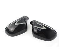 For A3 8P A4 A5 B8 Q3 A6 C6 4F S6 Gloss Black Car Mirror Cover Rear View Mirror Cover Protection Cap Shell RESPUNEKBAH(Black)
