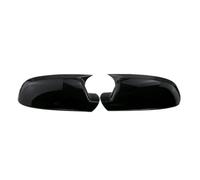 For A3 8P A4 A5 S5 RS3 RS4 RS5 Carbon Fiber Look Car Rearview Side Mirror Cover Wing Cap Exterior Door Rear View Case BLNETU(Gloss Black)