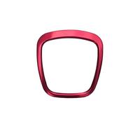 For A3 8P S3 A4 B6 B7 B8 A5 A6 C6 Q5 Q7 2003-2012 Car Steering Wheel Ring Sticker Frame Cover Interior Decor(RED)