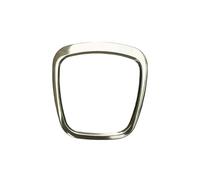 For A3 8P S3 A4 B6 B7 B8 A5 A6 C6 Q5 Q7 2003-2012 Car Steering Wheel Ring Sticker Frame Cover Interior Decor(SILVER)