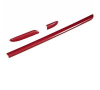 for A3 8V S3 2014 2015 2016 2017 2018-2020 Center Console Dashboard Trim Strips ABS Car Door Decoration Cover Stickers FIXCOR(3PCS Red)