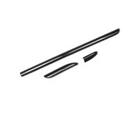 for A3 8V S3 2014 2015 2016 2017 2018-2020 Center Console Dashboard Trim Strips ABS Car Door Decoration Cover Stickers FIXCOR(3PCS Black)