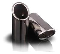 For A3 A4 B8 A6 C6 A5 Q5 Q7 Q3 A1 A8 Tailpipe Car Accessories Sliver 2 Pieces Stainless Steel Exhaust Tips Pipe Muffler Exhaust Tail Pipe(Black 2 pieces)